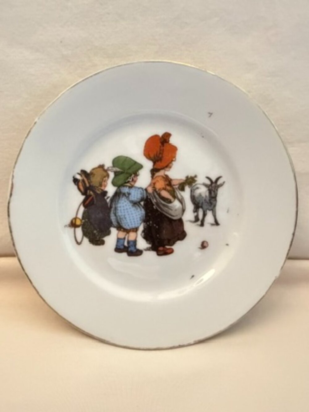 Vintage Child's Porcelain Plate
